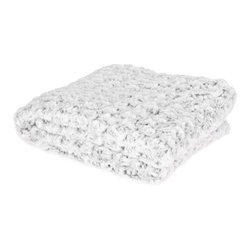 Koc gruby Rose Grey 180x130 cm miękki i puszysty na kanapę lub do salonu Intesi