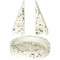 Zestaw Terrazzo 2 podpórki do książek +  miseczka na drobiazgi