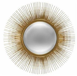 Lustro okrągłe do przedpokoju Soleil Atmosphera złote glamour na ścianę 58 cm