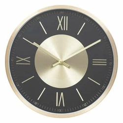 Zegar ścienny glamour Ariana 30 cm złoty czarny nowoczesny do salonu lub sypialni