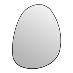 Lustro owalne Rosalia 55x75 cm loftowe czarne do salonu i sypialni na ścianę