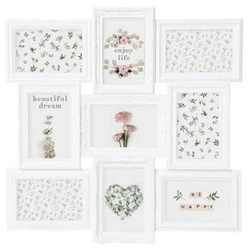 Biała multiramka na 9 zdjęć 10x15 Suzy Atmosphera wisząca dekoracyjna na ścianę