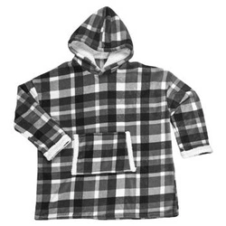 Intesi Snuddie czarna koc bluza z kapturem gruba i ciepła na kanapę do salonu