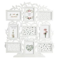 Biała ramka na 9 zdjęć 10x15 Suzy wisząca na ścianę vintage Family Atmosphera