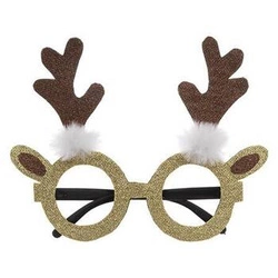 Świąteczne Okulary Renfier złote Feeric Christmas do domu i na prezent