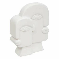 Figurka dekoracyjna Soleya Face biała ceramiczna 26cm nowoczesna do salonu lub na prezent Atmosphera