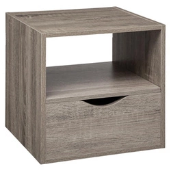 Szafka nocna szara z szufladą i półką 31 cm nowoczesna Kali 5five simply smart