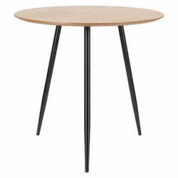 Stół Sottile 80cm naturalny/czarny okrągły
