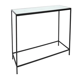 Konsola Rosa nowoczesna szklana z marmurowym blatem do przedpokoju lub salonu 100 cm