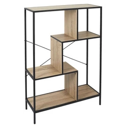 Regał loftowy Rack M Intesi na książki i dekoracje do salonu metalowy czarny 80 cm