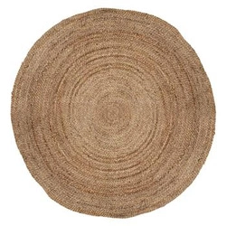 Dywan okrągły jutowy 120cm Atmosphera boho do salonu i na taras naturalny
