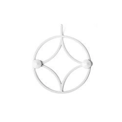 Holo XS POLYHEDRA nowoczesny biały wieszak ścienny metalowy do przedpokoju 9,5 cm