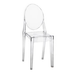 Krzesło Viki inspirowane Victoria Ghost transparentne z tworzywa