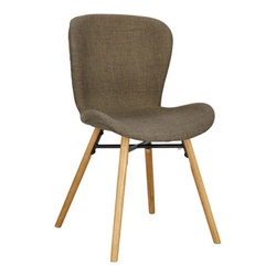 Krzesło tapicerowane Batilda Actona do jadalni i salonu dębowe khaki w stylu boho