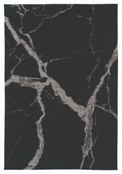 Dywan nowoczesny do salonu Statuario Black 160x230 czarny marmur łatwy w czyszczeniu glamour