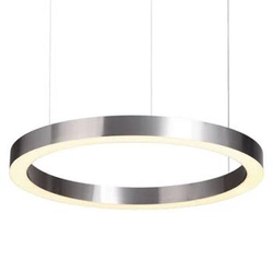 Lampa wisząca LED Circle 60 cm srebrna regulowana do salonu nowoczesna Step into Design