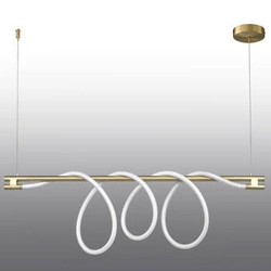 Lampa wisząca LED FANTASIA LONG złota nowoczesna do salonu i nad stół Step into Design