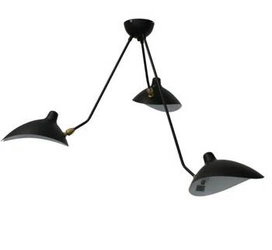 Lampa wisząca CRANE-3P czarna nowoczesna 3-punktowa do salonu nad stół 90 cm