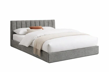 Łóżko tapicerowane Lexington 160x200 szare z pojemnikiem do sypialni
