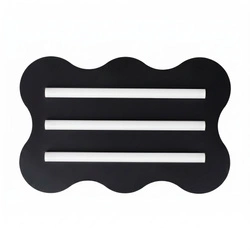 Plafon sufitowy KLOVER czarny nowoczesny LED do salonu 66 cm