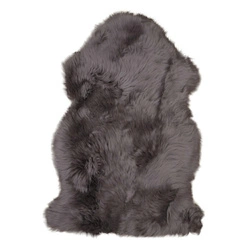 Futerko jagnięce szare House Nordic poduszka na krzesło do salonu 50x85 klasyczna