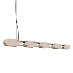 Lampa wisząca LED CHAIN 158 taupe nad wyspę nowoczesna beżowa