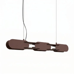 Lampa wisząca LED CHAIN 91 brązowa nowoczesna nad stół 3000K