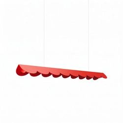 Lampa wisząca BISCUIT LED czerwona regulowana nad wyspę 98,5 cm