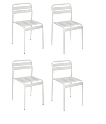 Zestaw 4 krzeseł Terra białe
