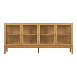 Komoda Zamora drewniana skandynawska 180 cm do salonu na nóżkach