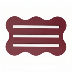 Plafon sufitowy Klover burgund nowoczesny metalowy do salonu LED