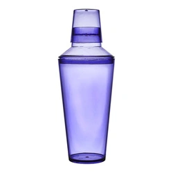Shaker barmański Sky fioletowy 3‑częściowy z sitkiem 500 ml Intesi
