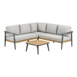 Zestaw mebli ogrodowych Comillas Corner aluminiowy z poduszkami na taras