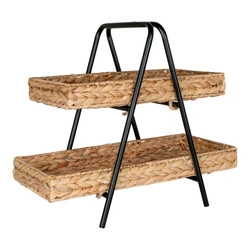 Taca prostokątna dwupoziomowa Alfaro boho do serwowania House Nordic 42 cm