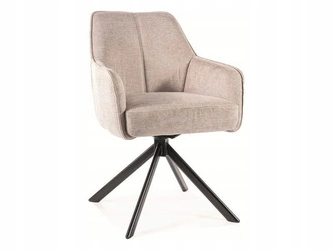 Krzesło Totti Intesi obrotowe tapicerowane beżowe do jadalni salonu