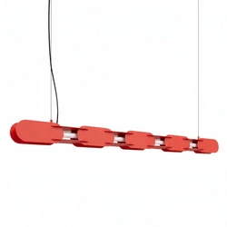 Lampa wisząca LED CHAIN 158 czerwona nowoczesna do jadalni