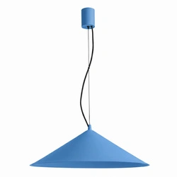 Lampa wisząca FINT LED błękitna regulowana do salonu 50 cm
