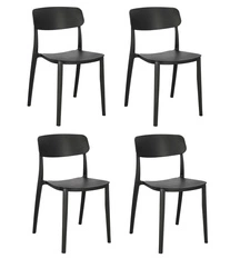 Zestaw 4 krzeseł Nopie black