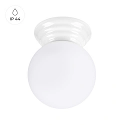 Plafon sufitowy ZORI biały IP44 okrągły szklany do łazienki