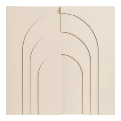 Dekoracja ścienna Ina House Nordic beżowy relief 60x60 cm do salonu nowoczesna