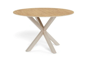 Stół okrągły Heaven 119 cm do jadalni ceramika dąb kaszmir nowoczesny