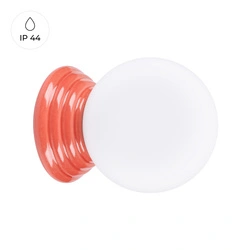 Kinkiet łazienkowy ZORI kula IP44 pomarańczowy nowoczesny do łazienki