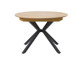 Stół okrągły rozkładany Resul 120-170 cm dąb artisan nowoczesny do jadalni loft