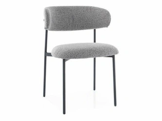 Krzesło Pasco Slim szare tapicerowane do jadalni i salonu Intesi