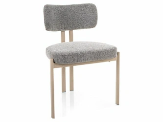 Krzesło Montico szare Intesi tapicerowane nowoczesne do jadalni salonu