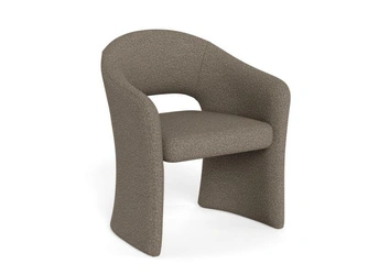 Krzesło Tori Actona tapicerowane do jadalni z podłokietnikami taupe