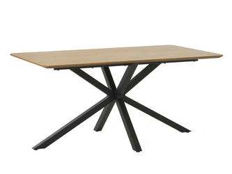 Stół do jadalni Cesura 160x90 w naturalnym dębie z czarnymi nogami