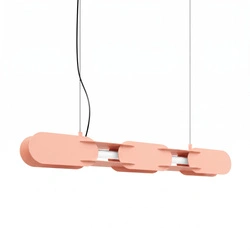 Lampa wisząca LED CHAIN 91 brzoskwiniowa nad stół do salonu