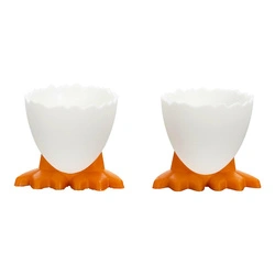 Intesi zestaw 2 podstawek na jajka na miękko dekoracyjnych białych