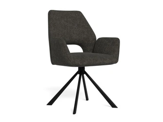 Krzesło Graham Actona tapicerowane obrotowe szare do jadalni i salonu